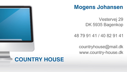 Visitkort - Country House - Mogens Johansen